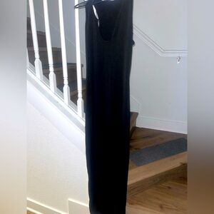 Solid V-Neck Bodycon Maxi Dress